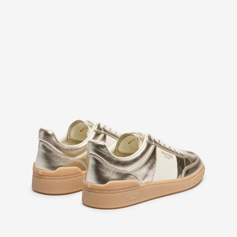 Men's Valentino Garavani Upvillage Low-Top Silver Sneakers
