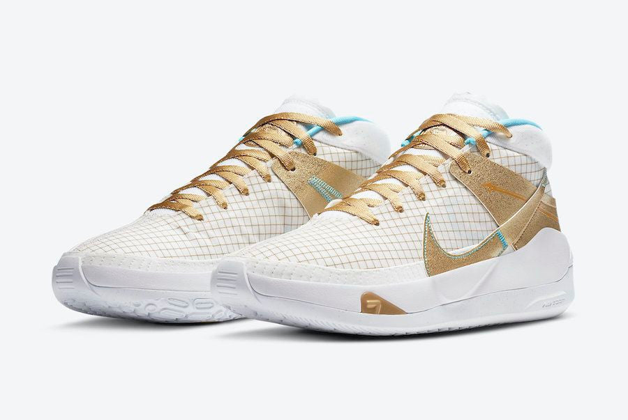 Men's KD 13 EYBL White Gold Shoes