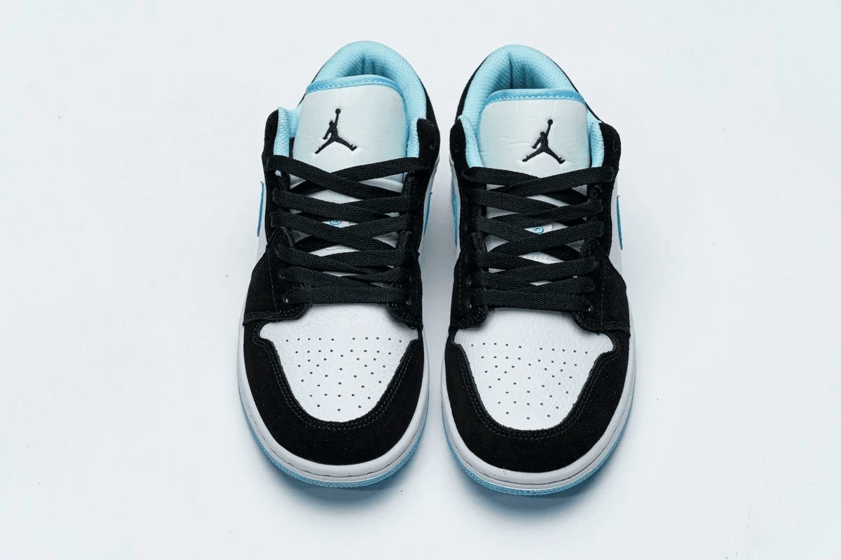 Men's Air Jordan 1 Low White Black Jade Shoes