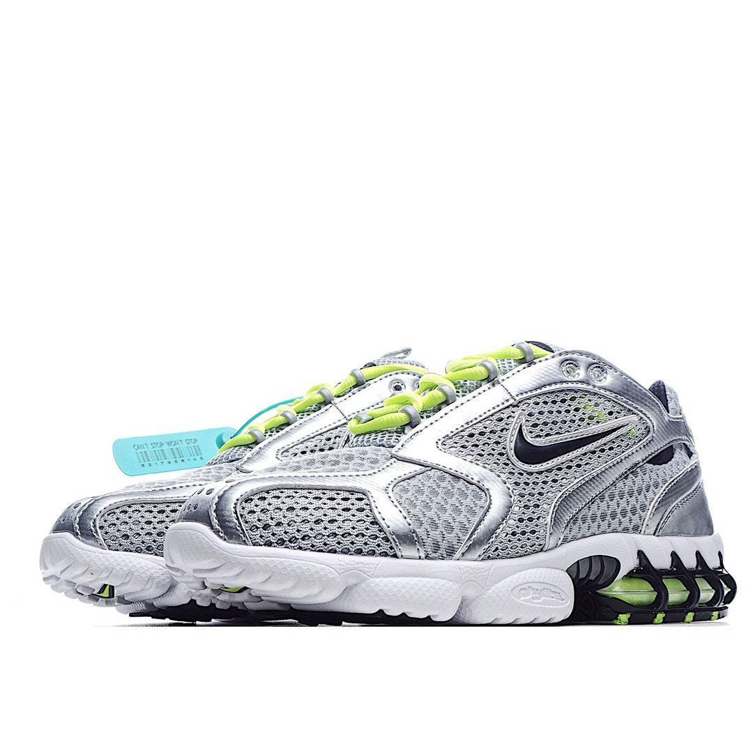 Men's Air Zoom Spiridon Cage 2 Stussy Fossil Shoes A9