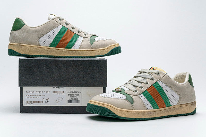 Men's Gucci Tennis 1977 Print White Sneaker Shoes