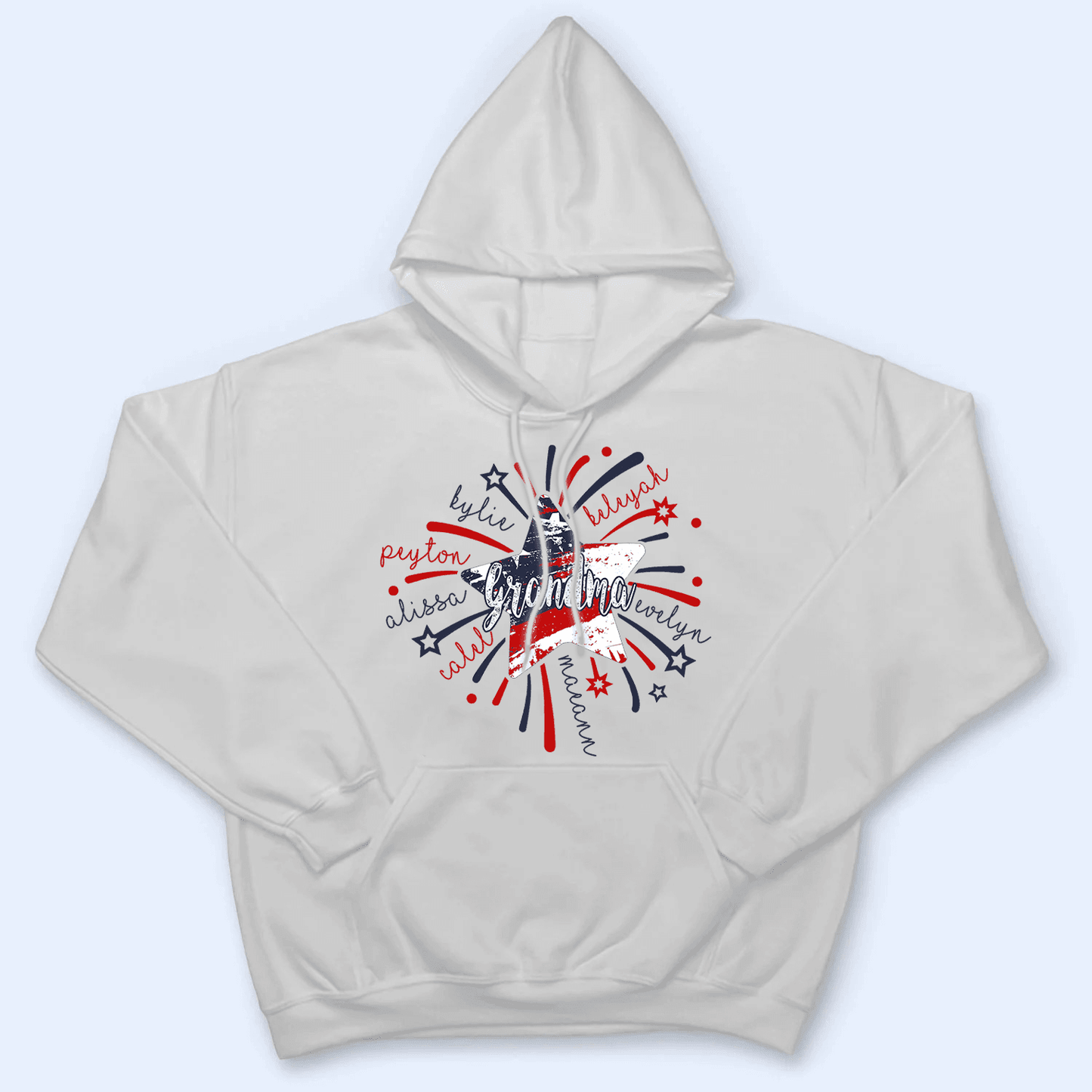 4th of July Firework America Flag - Personalized Custom T Shirt