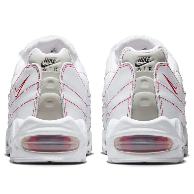 Men's Nike Air Max 95 Big Bubble White University Red Shoes