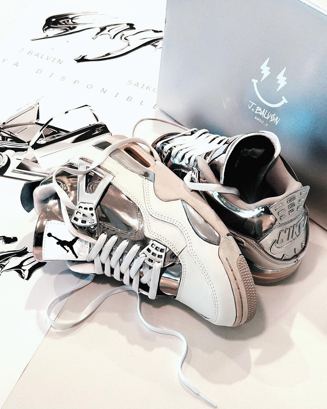 Men's J Balvin X Air Jordan 4 'Rayo Iron Man' Shoes