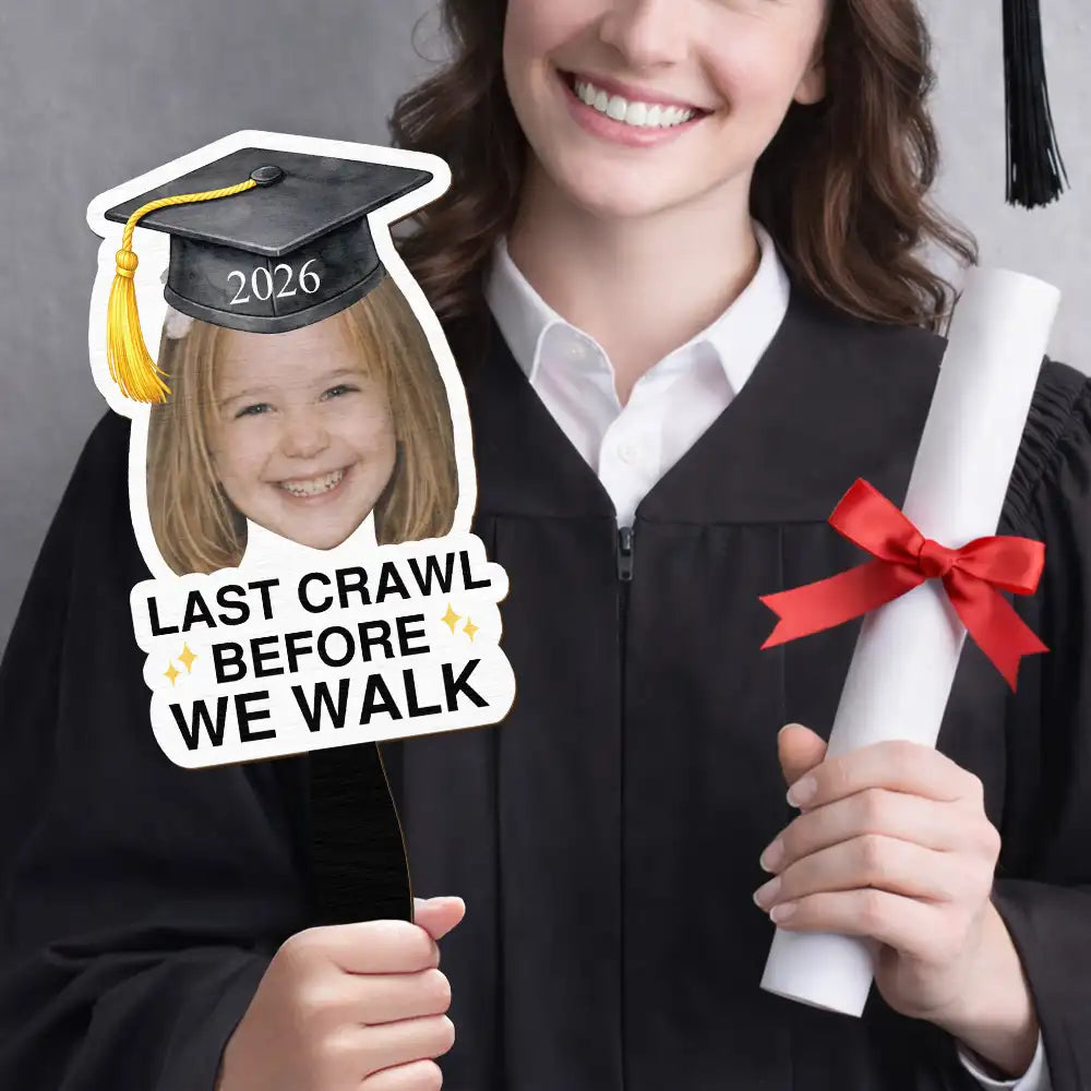Custom Photo Childhood Look Who's Graduated Grad Props - Personalized Graduation Handheld Fan
