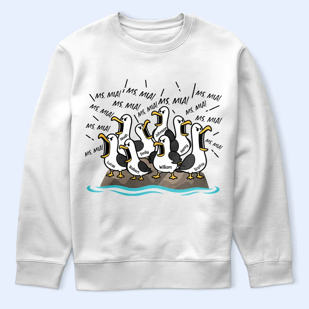 Funny Screaming Seagull - Personalized T Shirt