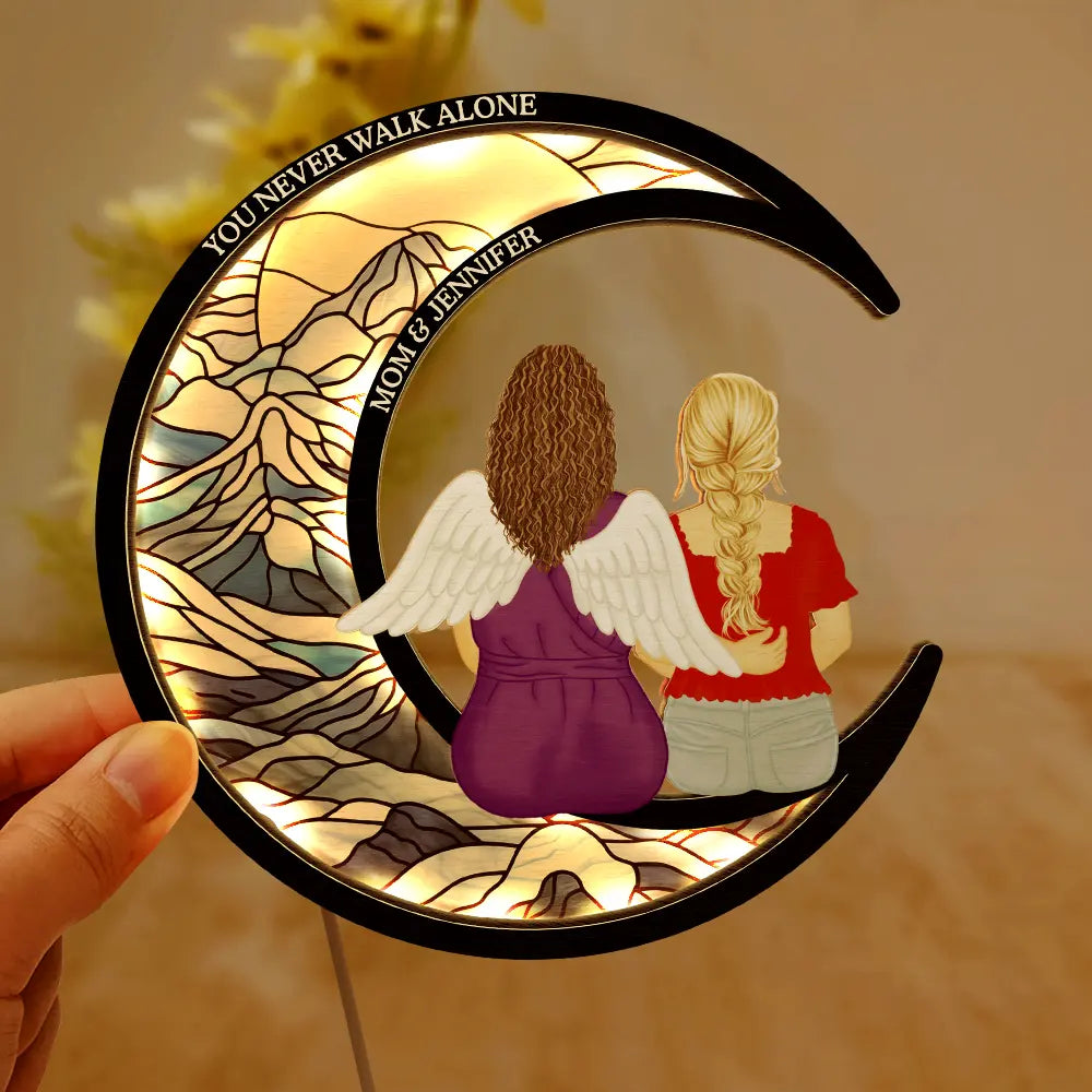 Memorial Always With You - Personalized LED Light Wooden Plaque
