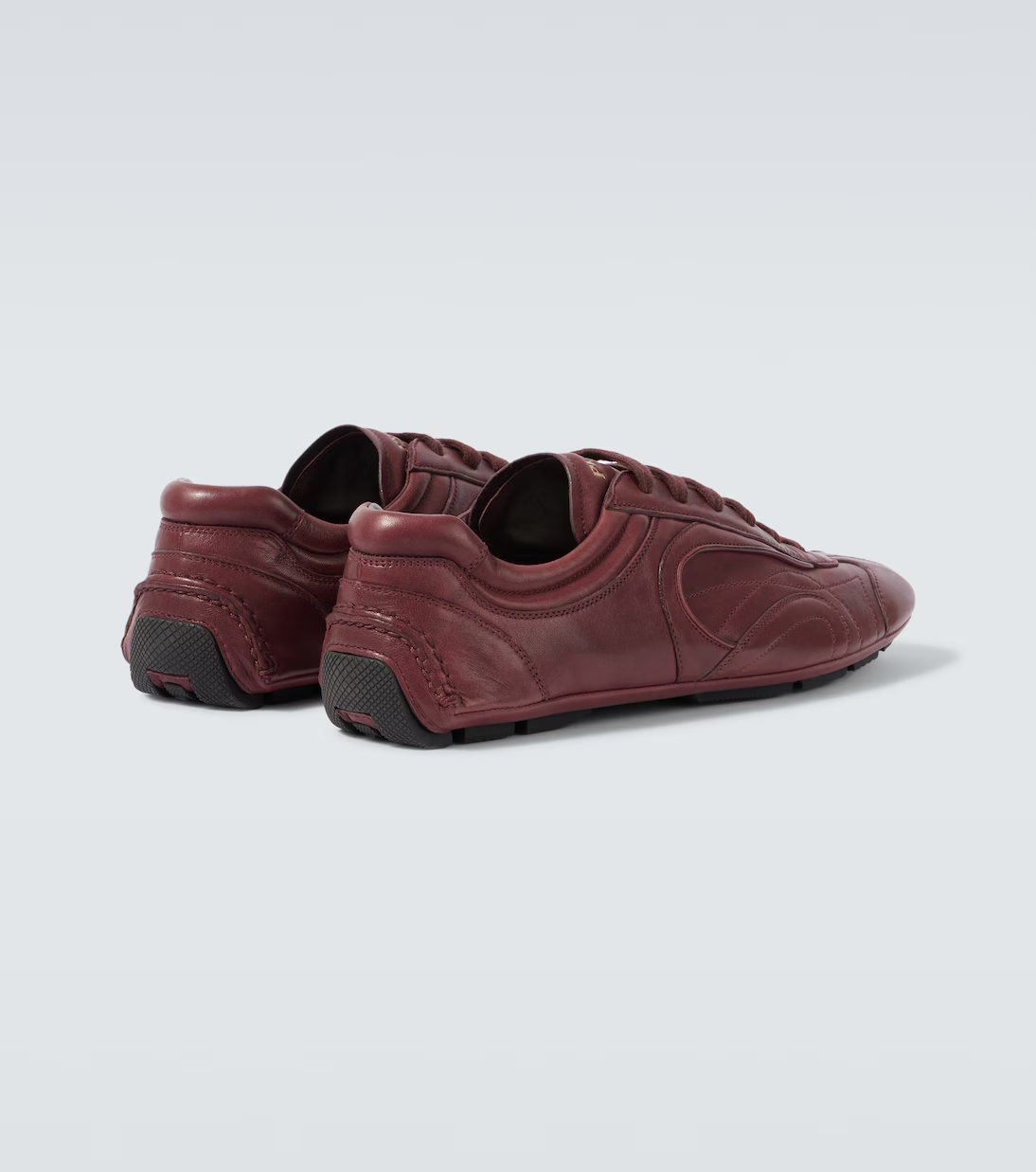 Men's Prada Montecarlo Re-Edition 2005 Leather Burgundy Sneakers