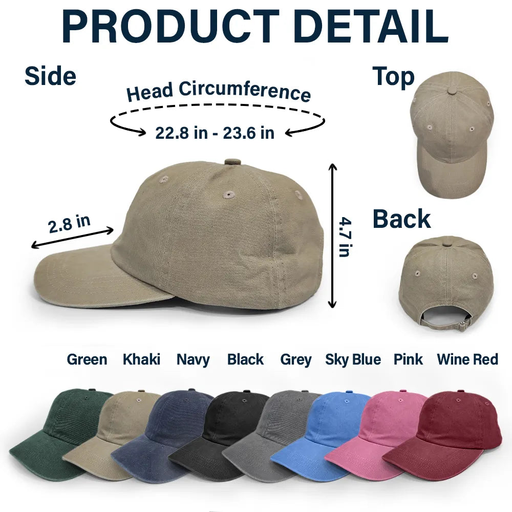 Cruise Queen Classy Sassy - Personalized Vintage Washed Denim Cap