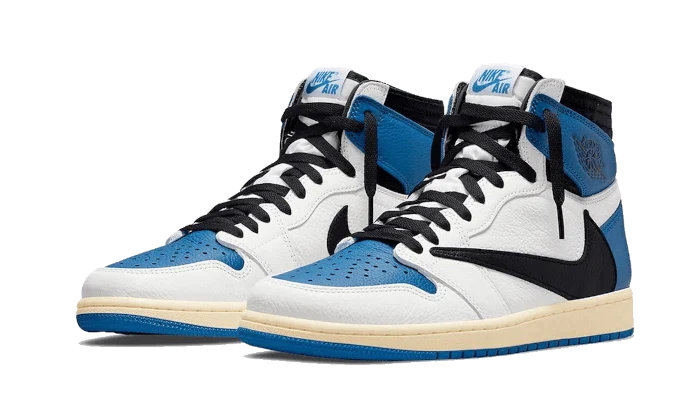 Men's Air Jordan 1 Retro High Og Sp Travis Scott Fragment Military Blue Shoes