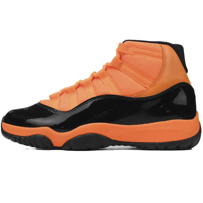Men's Nike Air Jordan 11 Black Orange Shoes