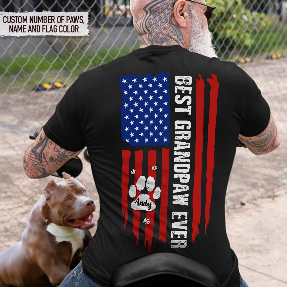 Best Grandpaw Ever Back Dog Shirt