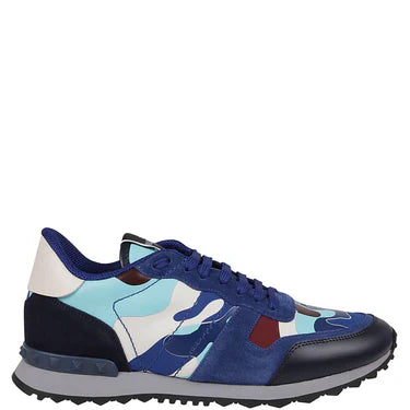 Men's Valentino Camo Rock Runners Blue Sneakers