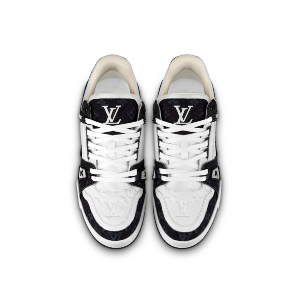Men's Louis Vuitton Trainer Black White Sneakers