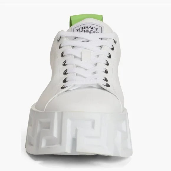 Men's Versace Greca White Light Green Sneakers