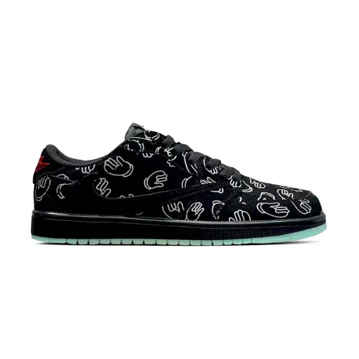 Men's Travis Scott x Air Jordan 1 Retro Low ‘Black' Shoes