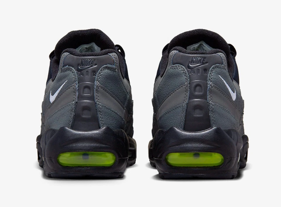 Men's Nike Air Max 95 Grey Black Neon Shoes