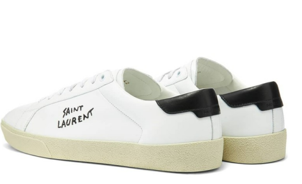 Men's Saint Laurent Court Classic SL06 White Black Sneakers