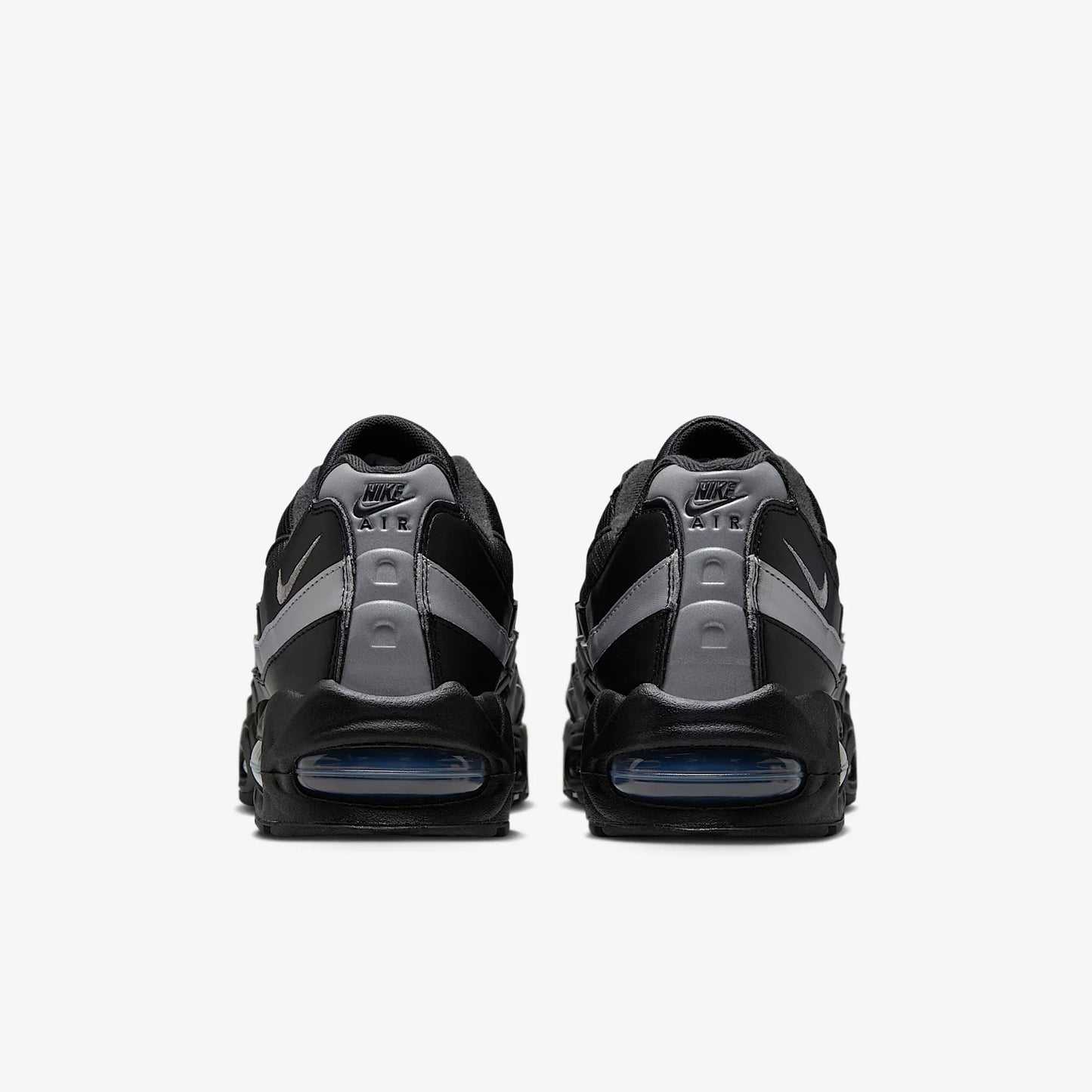 Men's Nike Air Max 95 Black Metallic Silver Shoes