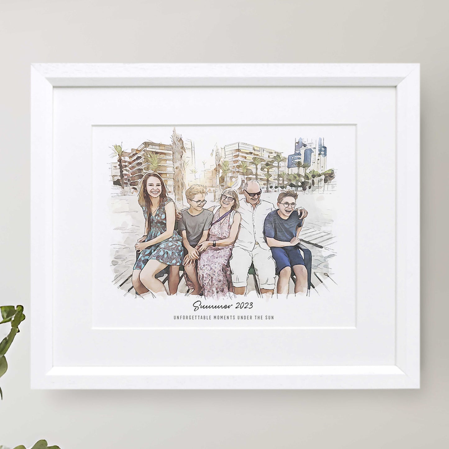Personalised Family Line Portrait - Custom Portrait Art