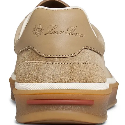 Men's Loro Piana Tennis Walk  Light Wood Smoke Sneakers