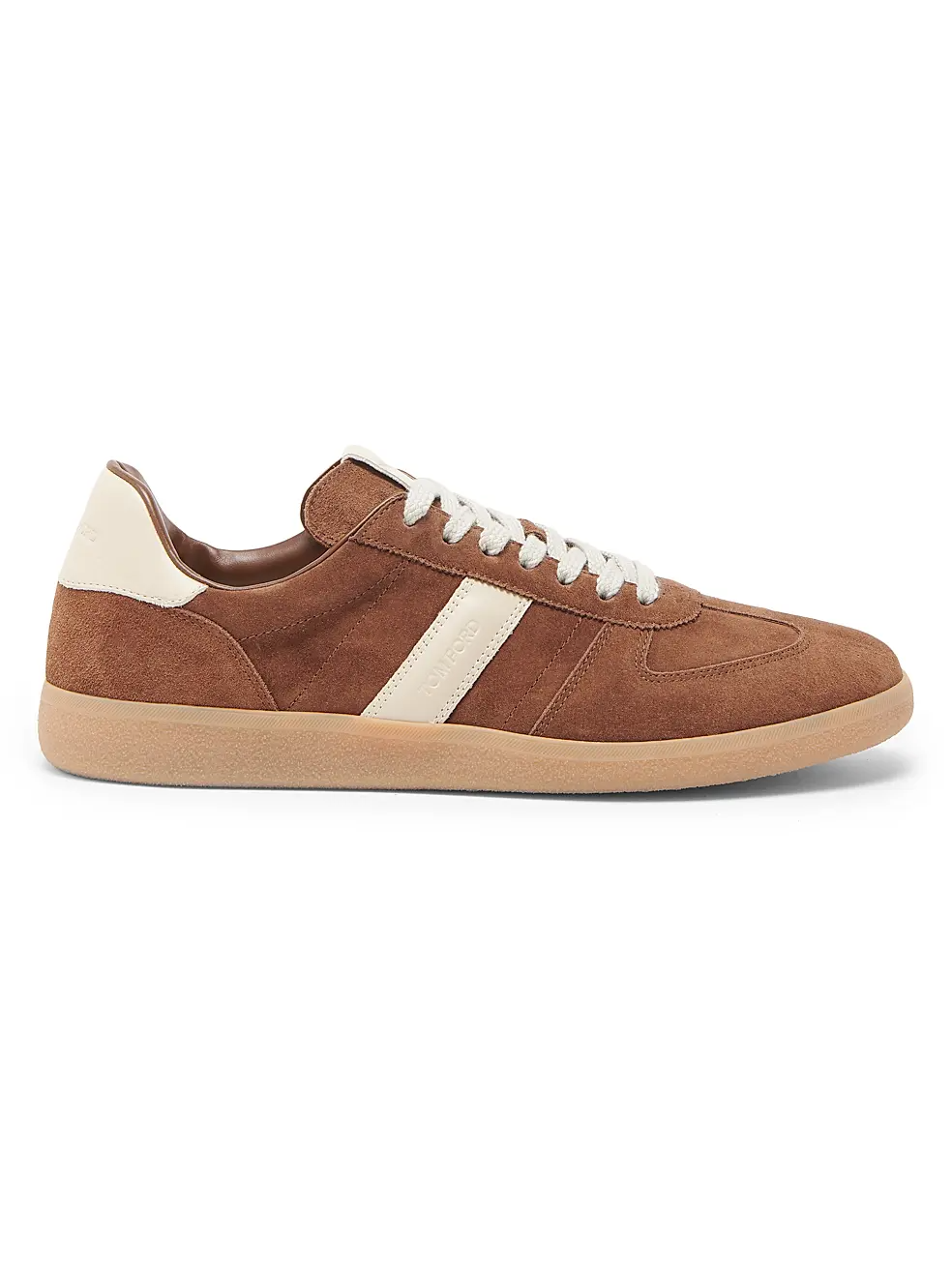 Men's Tom Ford Suede Sneakers With Panels Tobacco Amber Sneakers