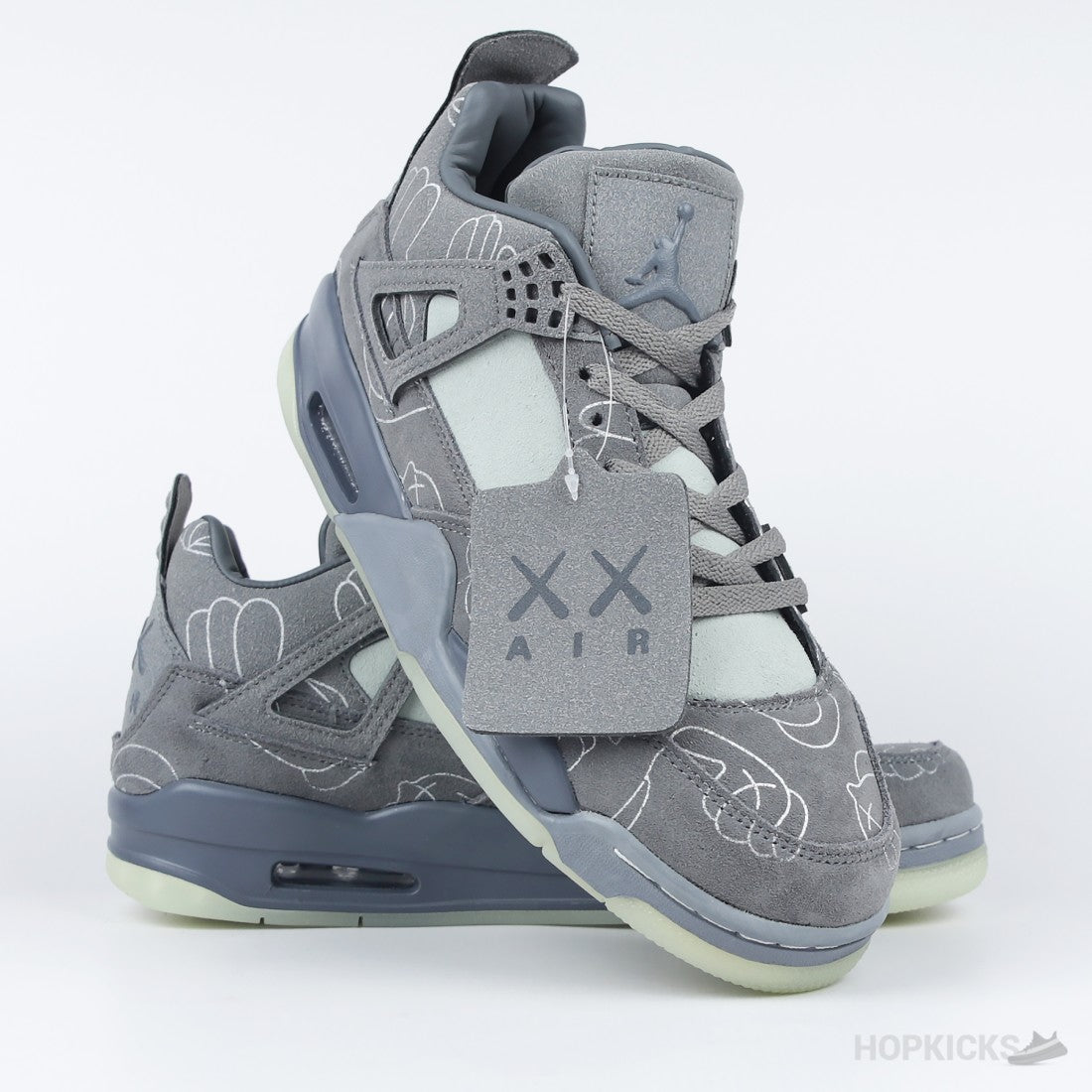 Men's Air Jordan 4 x Kaws Grey Shoes