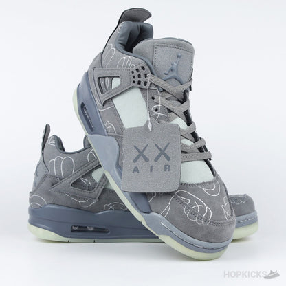 Men's Air Jordan 4 x Kaws Grey Shoes