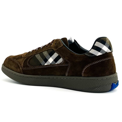 Men’s Burberry Leather Check Terrace Brown Sneakers