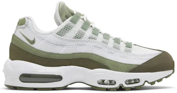 Men's  Nike Air Max 95 White Oil Green Shoes