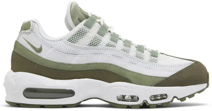 Men's  Nike Air Max 95 White Oil Green Shoes