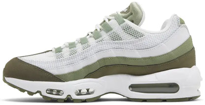 Men's  Nike Air Max 95 White Oil Green Shoes