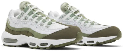 Men's  Nike Air Max 95 White Oil Green Shoes