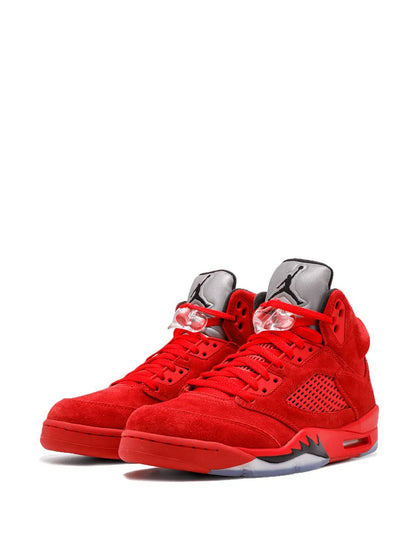 Men's Nike Air Jordan 5 Retro Red Suede Shoes