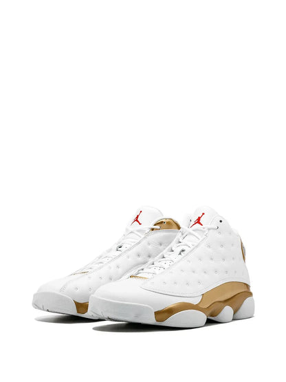 Men's Nike Air Jordan 13 Retro White Gold Shoes