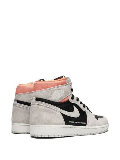 Men's Air Jordan 1 High 'Neutral Grey Hyper Crimson’ Shoes