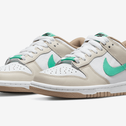Men's Dunk Low Split Seam White Tan Mint Shoes