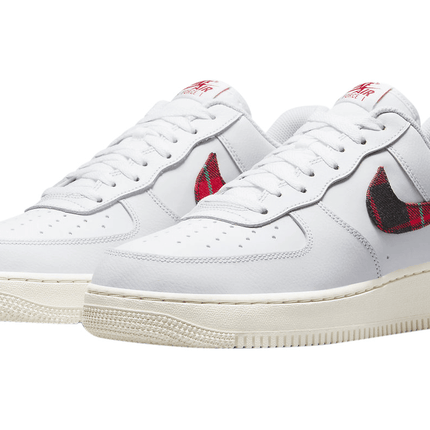 Men's Air Force 1 Low Plaid White University Red Shoes