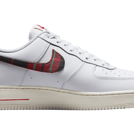 Men's Air Force 1 Low Plaid White University Red Shoes