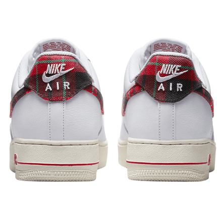 Men's Air Force 1 Low Plaid White University Red Shoes