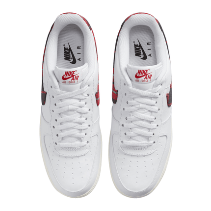Men's Air Force 1 Low Plaid White University Red Shoes