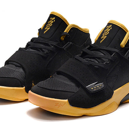 Men's Air Jordan Zion 2 Black Yellow Shoes