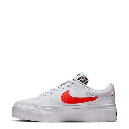 Women's Court Legacy Lift White Leopard Shoes