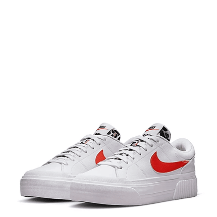 Women's Court Legacy Lift White Leopard Shoes