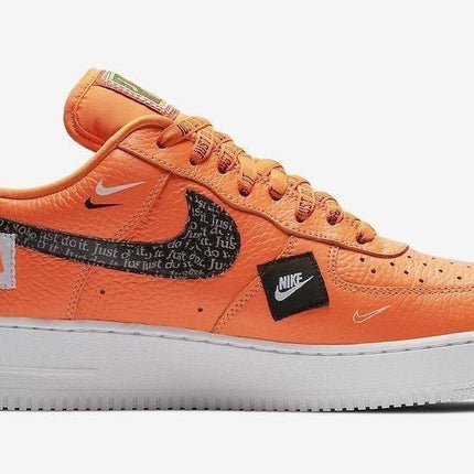 Men's Air Force 1 '07 Premium Low Just Do It Orange Shoes