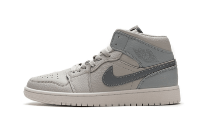 Men's Air Jordan 1 Mid Light Bone Grey Fog Shoes