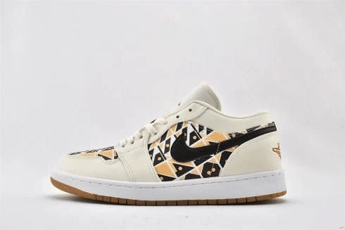 Men's Air Jordan 1 Low Sail Black Shoes
