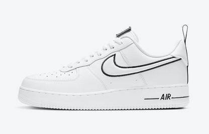 Men's Air Force 1 Low Velcro Patches and Oversized Heel Tabs White Shoes