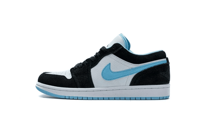 Men's Air Jordan 1 Low White Black Jade Shoes
