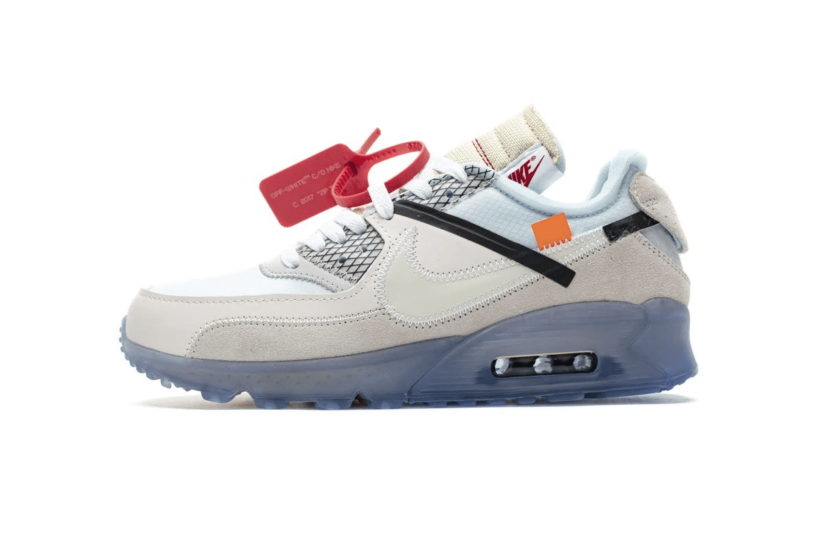 Men's Off White x Air Max 90 All White Shoes
